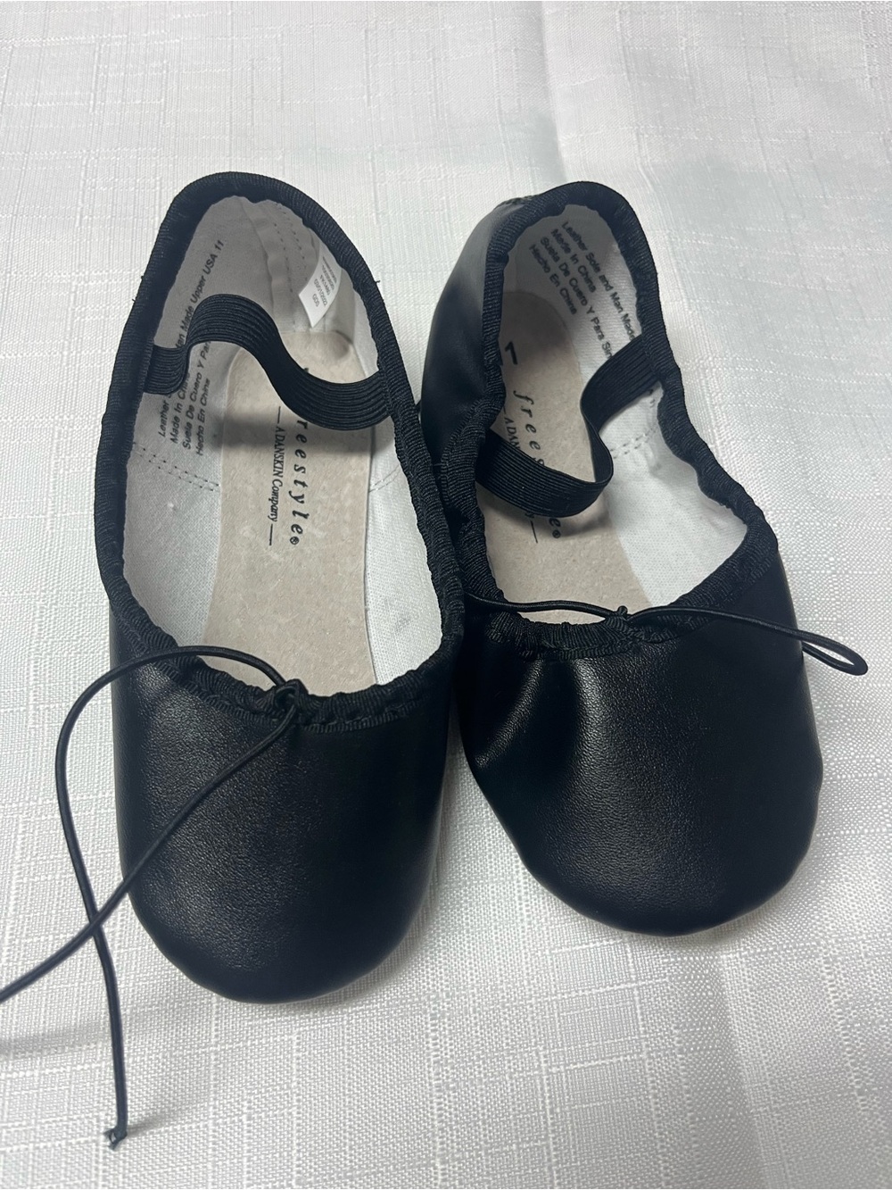 Freestyle Kids Black Ballet Flats with Elastic Strap